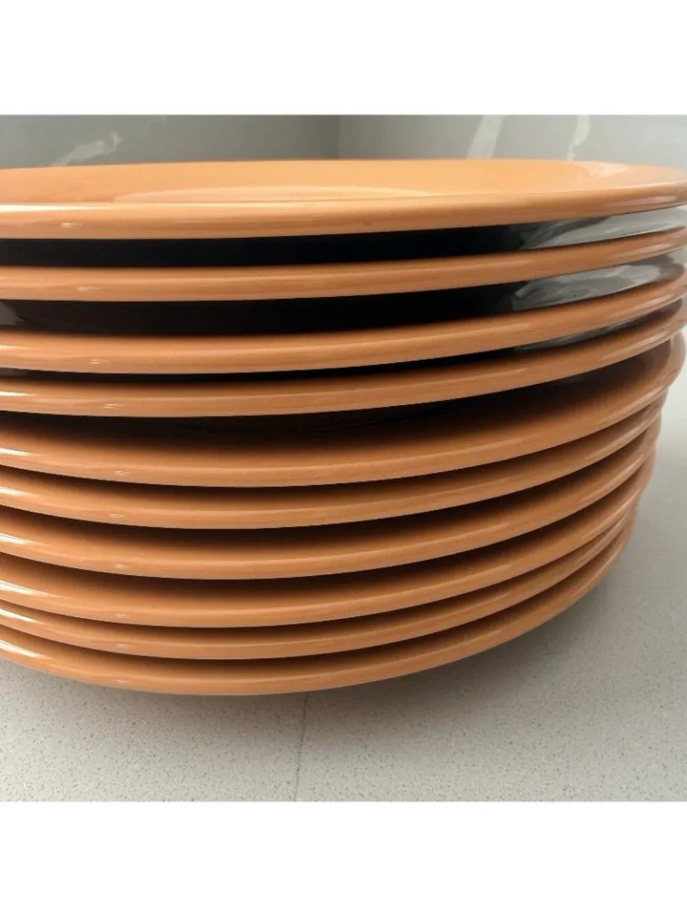 Crate & Barrel Set Of 10 Appetizer Salad Plates Sierra TerraCotta Stoneware 8.25